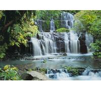 368x254cm Gigante Carta da Parati Murale Cascate IN The Forest Camera Decor Arte