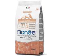 36980 MONGE MANGIME PER CANI CROCCHETTE ALL BREEDS PUPPY CON SALMONE E RISO KG.
