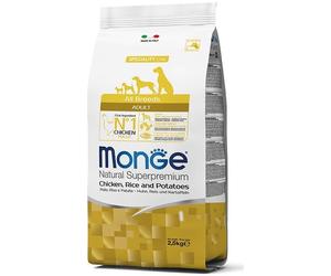 36988 MONGE MANGIME PER CANI CROCCHETTE ALL BREEDS ADULT CON POLLO RISO E PATATE