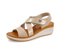 36K09 FLY FLOT SANDALO DONNA ESTIVA ZEPPETTA 5 CM COL BEIGE SOTTOPIEDE SOFT VERA