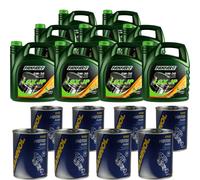 36L Olio Motore FANFARO LSX JP 5W-30 8x MANNOL Flush Motore ADDITIVO