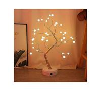 36led 3d Table Lamp, Copper Wire Christmas Fire Tree Night Light for Indoor Kids Decor Fairy Light
