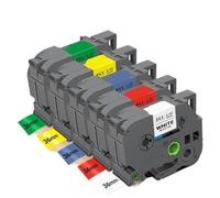 36mm 5 pacchetto di sostituzione nastro compatibile con TZE 261 161 461 561 661 761 per PT-P910BT T-P900 Etichetta Maker(5 Color)