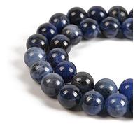 36pcs 10mm Naturale Blu Gemma Rotonda Distanziale Perline di Pietra Sfusa per la Creazione di Gioielli 39,4 cm 1 Filo