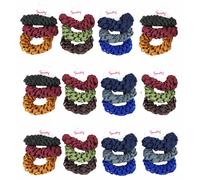 36pcs Elastico Merletto Coda Capelli Supporto per Cravatte Donne Bambina