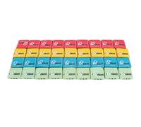 36Pcs Knead Erasers 4 Colors Blue Pink Yellow Green Soft Malleable Art Erasers for Drawing Sketching Painting Artists Students 3.8 x 3.5 x 1cm
