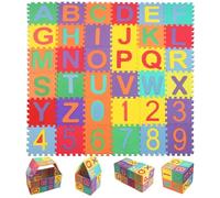 36pcs Schiuma Morbido Eva Tappeto Gioco Bambini 9x9cm Tappeto Puzzle Bambini Giochi Bambini Tappetino Puzzle Tappeto Puzzle Neonato per Bambini Ragazzo,Ragazza Compleanno Natale Regalo