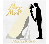 36pcs tovaglioli matrimonio bianco - Schön Dass Du Da Bist Tovaglioli, tovaglioli di carta a 3 strati Mr & Mrs decorazione matrimonio 33 x 33cm tovaglioli sposi decorazione tavola matrimonio
