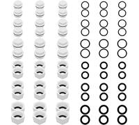 36Pz BSP Filettatura Vite Tappo di Copertura Cap, PPR 1/2 "3/4" 1 "Hex Maschio Tappo di Copertura con Guarnizione/Rondella per Lavatrice Rubinetti Lavastoviglie Tubo