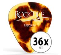 36pzi Plettri Pick per Chitarra Spessore Medium Sagoma Tradizionale Set Tortoise
