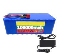 36V 100Ah 10S4P Batteria per bicicletta elettrica BMS integrato Batteria ricaricabile agli ioni di litio Guscio in PVC impermeabile Adatta per motori da 50 a 800 W 36V 100Ah,XT90+DC