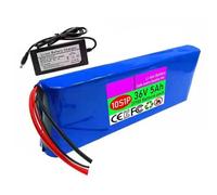 36V 5Ah 10S1P Batteria per bici elettrica Pacco batteria ricaricabile con caricabatteria e BMS Batteria ad alta potenza Batteria Impermeabile PVC per motore da 50W-500W 36V 5Ah,2Linn+DC