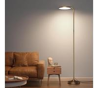 36W Lampada da Terra Salotto, 2400LM Luminosa Moderna Piantana Lampada da Terra Dimmerabile con Telecomando Magnetico, 3000K-6000K Piantana LED Lettura per Soggiorno Letto Ufficio, Marrone