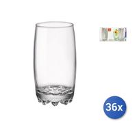 36x Bicchieri In Vetro Trasparente Galassia Per Bibita, 41Cl