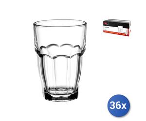 36x Bicchieri In Vetro Trasparente Rockbar, 37Cl