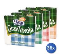 36x Bundle Tovaglioli 33X33 2 Veli Foxy Scozzesi