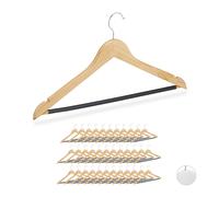 36x grucce appendiabiti appendini magliette pantaloni stampelle legno naturale
