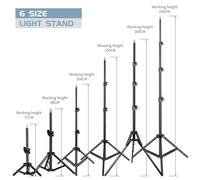 37/68/100/150/200CM Treppiede per luce selfie 1/4 Testa a vite Fotografia Supporto portatile Trepied Smartphone per mini studio fotografico