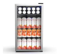 37 bottiglie di raffreddamento per vino con porta in vetro reversibile in acciaio inox, refrigeratore per bevande da 145 lattine, compressore silenzioso per casa, cucina, bar, 1,5 m³