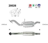 37 KW 50 CV CATALIZZATORE PER Ford Fiesta III GFJ 1.1