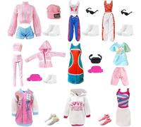 37 Pezzi Bambole Abbigliamento e Accessori Compatibile con Barbie 9 Abiti Abito Include Abito Paillettes Set Tuta Tuta Serbatoio Top Set 7 Scarpe Barbie 12 Barbie Accessori per Bambole Da 11.5 Pollici