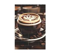 37 pezzi di puzzle di mattoni di arte 3D blocchi di costruzione creativi decorazioni per computer puzzle caffè caldo stampa chicco di caffè