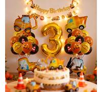37 pezzi Set di palloncini da costruzione, include palloncini in foil a forma di numeri da 32 pollici, adatto per decorazioni di feste di compleanno, festa di nascità Numero 1,Numero 2,Numero 3,Numero