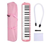 37 tasti melodica, strumento musicale a vento per pianoforte ad aria portatile ABS con borsa per il trasporto per l'addestramento professionale per principianti (Rosa)