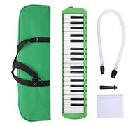 37 tasti melodica, strumento musicale a vento per pianoforte ad aria portatile ABS con borsa per il trasporto per l'addestramento professionale per principianti (Verde)