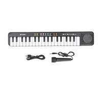 37 tastiera per pianoforte chiave per bambini giocattolo di apprendimento musicale portatile elettronico con 24 canzoni 3 toni 8 ritmi Microfono cavo USB ABS Materiale 45x3.6x7,6