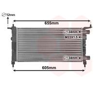 37002261 VAN WEZEL Radiatore, Raffreddamento motore per OPEL