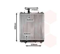 37002330 VAN WEZEL Radiatore, Raffreddamento motore per OPEL