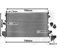 37002462 VAN WEZEL Radiatore, Raffreddamento motore per FIAT,OPEL