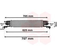37004421 VAN WEZEL Intercooler per OPEL