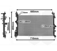 37012701 VAN WEZEL Radiatore, Raffreddamento motore per OPEL