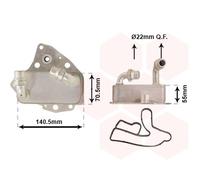 37013708 VAN WEZEL Radiatore olio, Olio motore per ALFA ROMEO,FIAT,OPEL