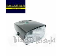 3702 - FARO FANALE ANTERIORE PLASTICA NERA A 2 LUCI CICLOMOTORE