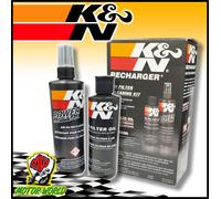 37040074 K&N KIT PULIZIA RIGENERA FILTRO ARIA + KIT RICARICA LUBRIFICANTE FILTRO