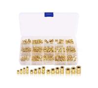 370PCS M2 M2.5 M3 M4 M5 Brass Heat Insert Nut Internal Thread Knurled Nuts 3D Printer Accessories