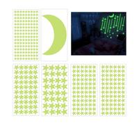 371 Pezzi Stelle e Luna Adesive Fluorescenti da Parete, Adesivi Brillante, Stelle Autoadesive Luminose, per Camera da Letto, Cameretta dei Bambini, Soffitto