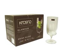(37136) Lotto 6 Bicchieri Dritto Vetro Glamour Collection Drink Glass 400ML