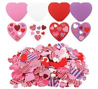 372 pezzi cuori in schiuma di San Valentino, include 360 pezzi adesivi in schiuma cuori autoadesivi e 12 pezzi cuori colorati in schiuma per il giorno San Valentino, forniture artigianali DIY