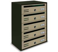 3745 Q.TA' 1 CASSETTA POSTALE ALUBOX CUBO/R 5 38,5X25X53 SABBIA