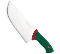 37701 SANELLI PREMANA COLTELLO DA BANCO MEZZO COLPO MANICO VERDE E ROSSO CM. 28