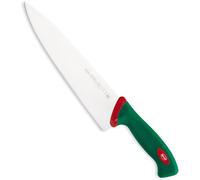 Sanelli Coltello Cucina Cm.24 Premana in Acciaio Inox Professionale, Manico con tecnologia antibatterica Verde e Rosso - multicolore acciaio inox 312624