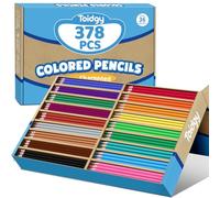 378 matite colorate Bulk Classroom, matite colorate per bambini, 18 colori assortiti, set di matite colorate per insegnanti e adulti, matite colorate pre-affilate, forniture per il rientro a scuola