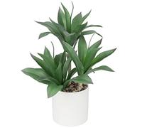 37cm Grandi piante grasse artificiali in vaso, 3 pezzi di agave in vaso, piante grasse artificiali in vaso, decorazione di piante grasse in vaso aloe yucca vera per casa, ufficio, cucina