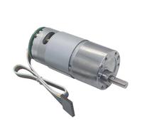 37GB 545 Motoriduttore Encoder DC 6V 12V 24V Motore Encoder ad alta coppia Motoriduttore reversibile in metallo Riduttore(6v,Reduction ratio 10)