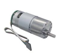37GB 545 Motoriduttore Encoder DC 6V 12V 24V Motore Hall ad Alta Coppia Elettrico Reversibile in Metallo(6V,Reduction ratio 810)