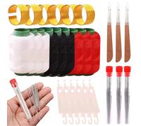 37PCS Sewing Tool Set, Large Eye Needles for Hand Sewing with Thread Spools, Needles, Threaders, Seam Ripper and Storage Tube, Stainless Quilting Needle for Darning and Art Crafts(3 Set)